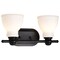 Nuvo Russel - 2 Light Vanity - Matte Black with Satin White Glass 60/8022 - alternate 6